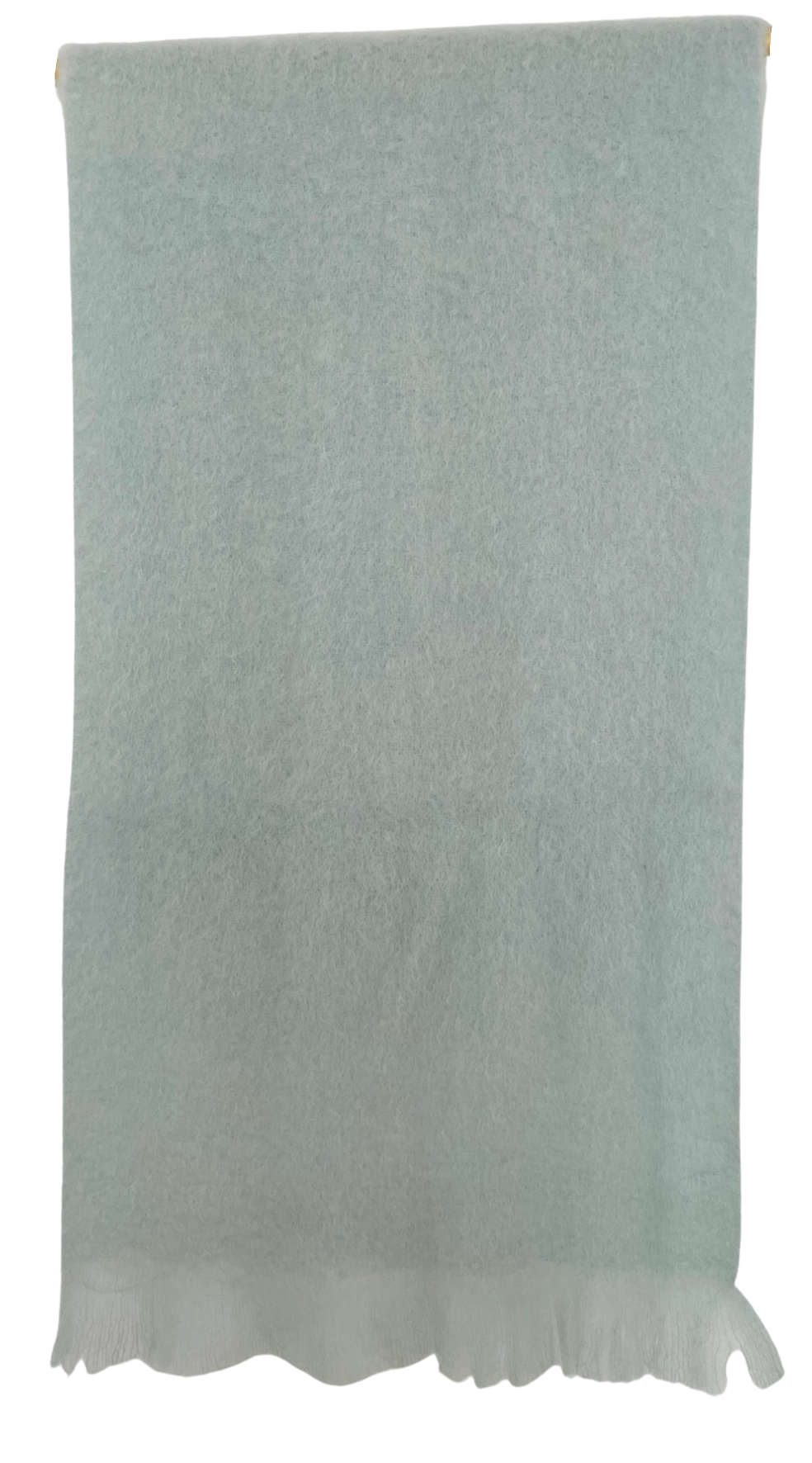 Mantas Ezcaray Premium Mohair-Cape in Crem & Mintgrün - BITANGELHOMES