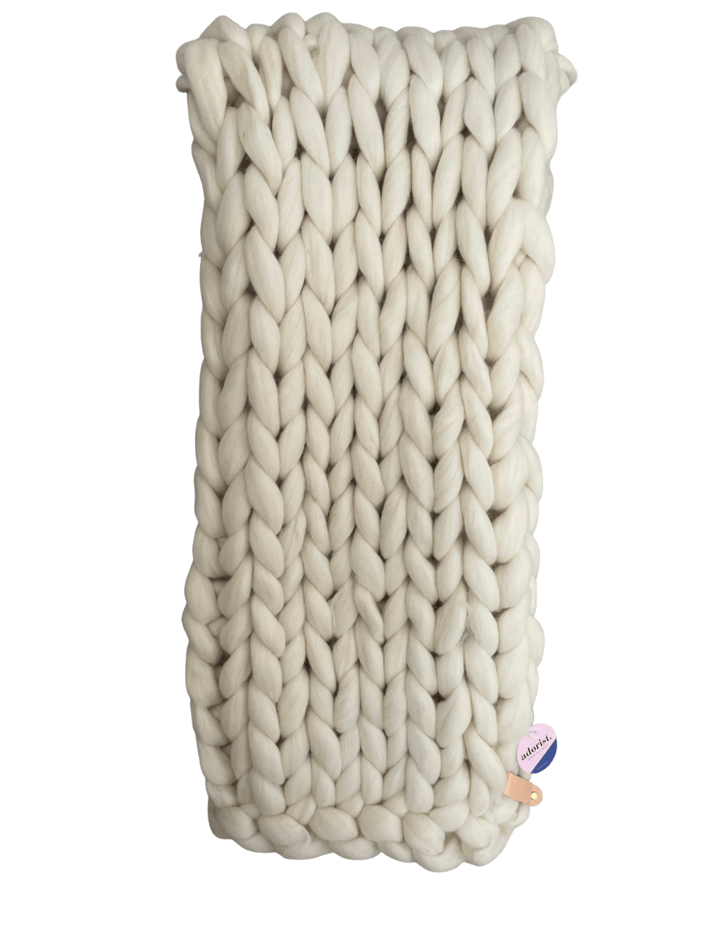 Adorist Merino-Wolldecke Cosima Chunky Knit wahlweise in Weiß ca. 100x150cm & ca. 3,5-3,9kg - Bitangel RENOVATE & FURNISH HOMES GmbH