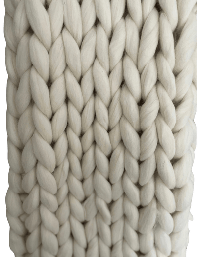 Adorist Merino-Wolldecke Cosima Chunky Knit wahlweise in Weiß ca. 100x150cm & ca. 3,5-3,9kg - Bitangel RENOVATE & FURNISH HOMES GmbH