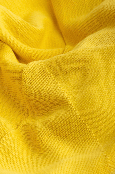 Agatha Porto edle handgestrickte Baumwolldecke wahlweise in sonnengelb oder bunt mit graphischen Muster ca. 120x60cm, ca. 900gr - Bitangel RENOVATE & FURNISH HOMES GmbH