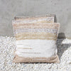 Amour Sud Marbella handgewebtes Kissen inklusive Füllung in mokka & weiß - 60 x 60 cm - Bitangel RENOVATE & FURNISH HOMES GmbH