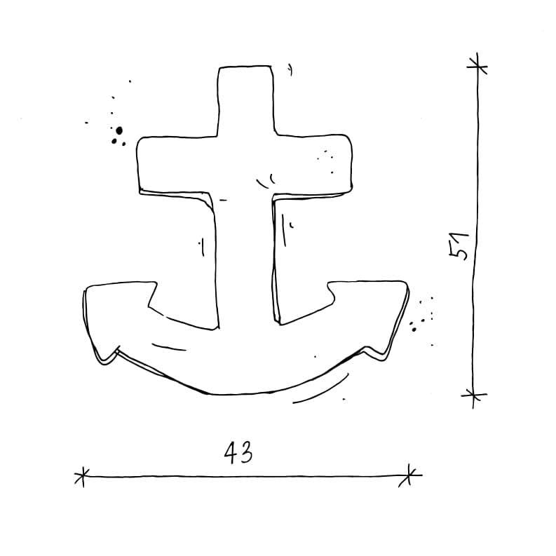 Bettys Home Samtkissen Anker Navy blau mit antiallergenen Fasern ca. 54x2x44x2cm - Bitangel RENOVATE & FURNISH HOMES GmbH
