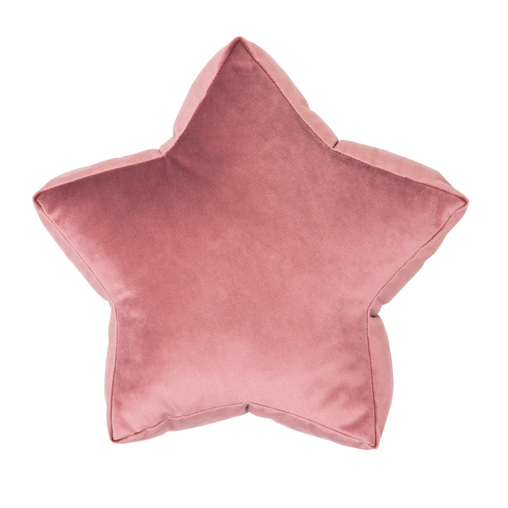 Bettys Home Samtkissen Stern wahlweisen in Rose‘, Grün, Blau mit antiallergenes Fasern ca. B32XD10cm - Bitangel RENOVATE & FURNISH HOMES GmbH