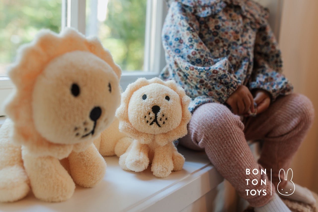Bon Ton Toys Lion/Löwe Terry super soft in Light Yellow/Helles Gelb wahlweise klein ca. 17cm & groß 24cm - Bitangel RENOVATE & FURNISH HOMES GmbH
