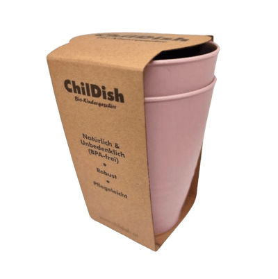 ChilDish Bio-Becher-Set wahlweise in altrosa oder grau - 0,25l - aus nachwachsenden Rohstoffen/Zuckerrohrin 100% schadstoff-frei. - Bitangel RENOVATE & FURNISH HOMES GmbH