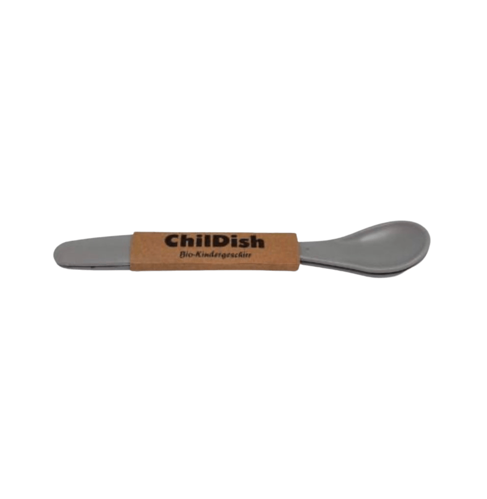 ChilDish Bio-Löffel-Set wahlweise in altrosa oder grau ca.15,7x2,5cm - aus nachwachsenden Rohstoffen/Zuckerrohrin 100% schadstoff-frei - Bitangel RENOVATE & FURNISH HOMES GmbH