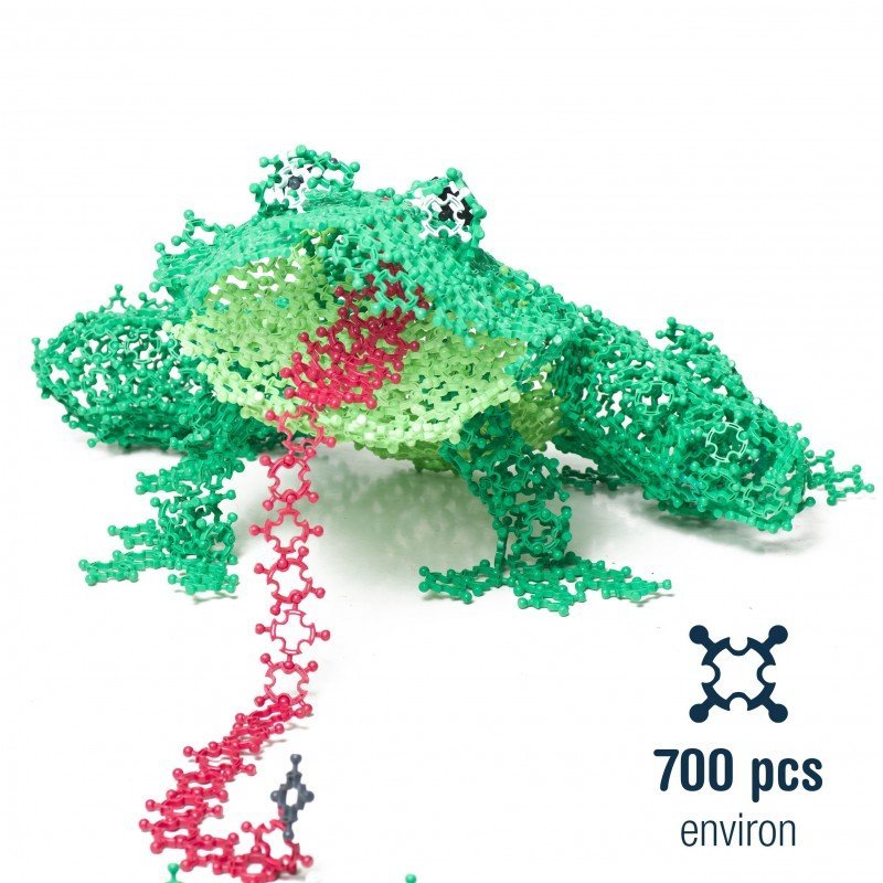 Clip It Structure Konstruktionsspiel zum bauen in 2D und 3D wahlweise 50 oder 100 Sück im Bio-Baumwollbeutel, aus 100 % recyceltem Kunststoff, je Konstrucksionsteil ca. L18xB15xH7 & ca. 200gr schwer. - Bitangel RENOVATE & FURNISH HOMES GmbH