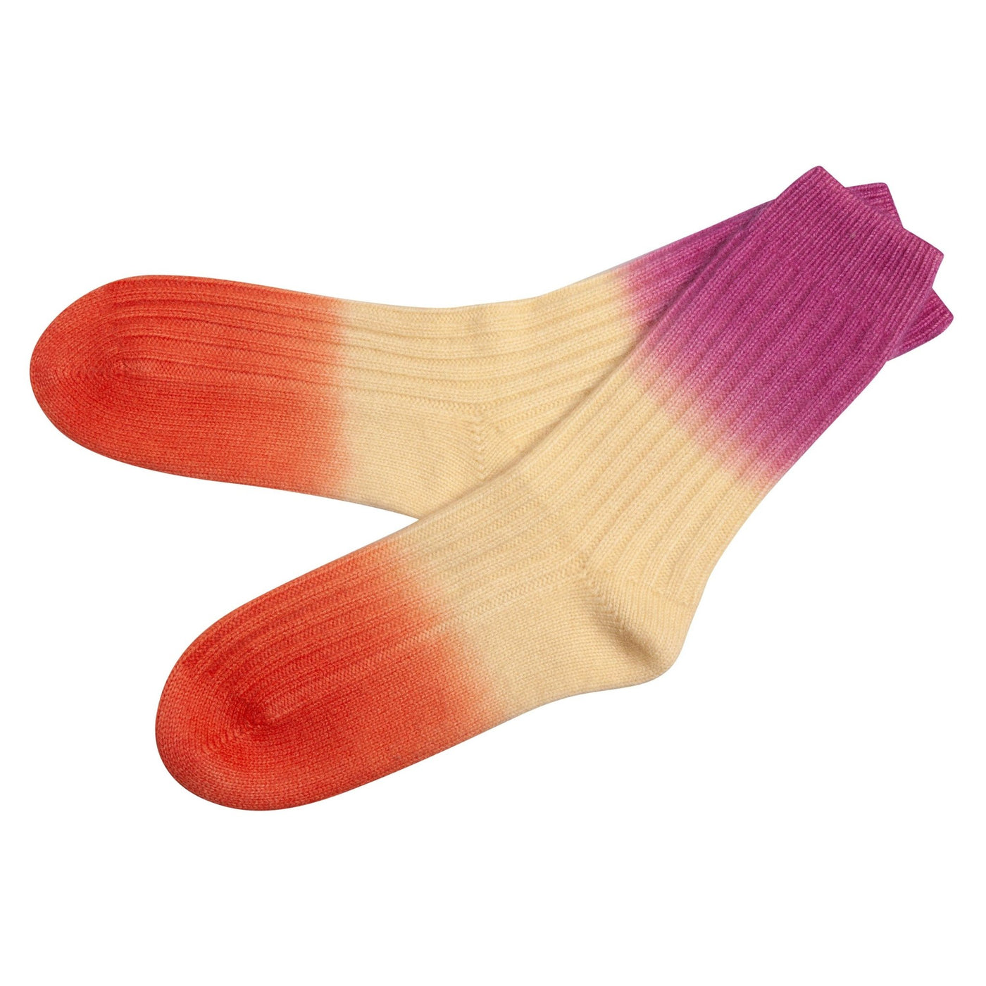 Cute Stuff reine Kaschmir Socken mit Farbverlauf in Flamingo Größe 35-38 & 39-42 - Bitangel RENOVATE & FURNISH HOMES GmbH