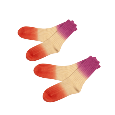 Cute Stuff reine Kaschmir Socken mit Farbverlauf in Flamingo Größe 35-38 & 39-42 - Bitangel RENOVATE & FURNISH HOMES GmbH