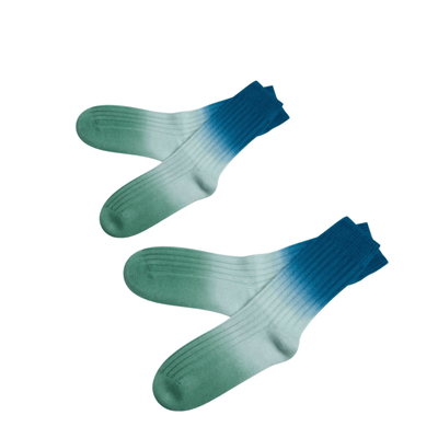 Cute Stuff reine Kaschmir Socken mit Farbverlauf in Happy Spruce Größe 35-38 & 39-42 - Bitangel RENOVATE & FURNISH HOMES GmbH