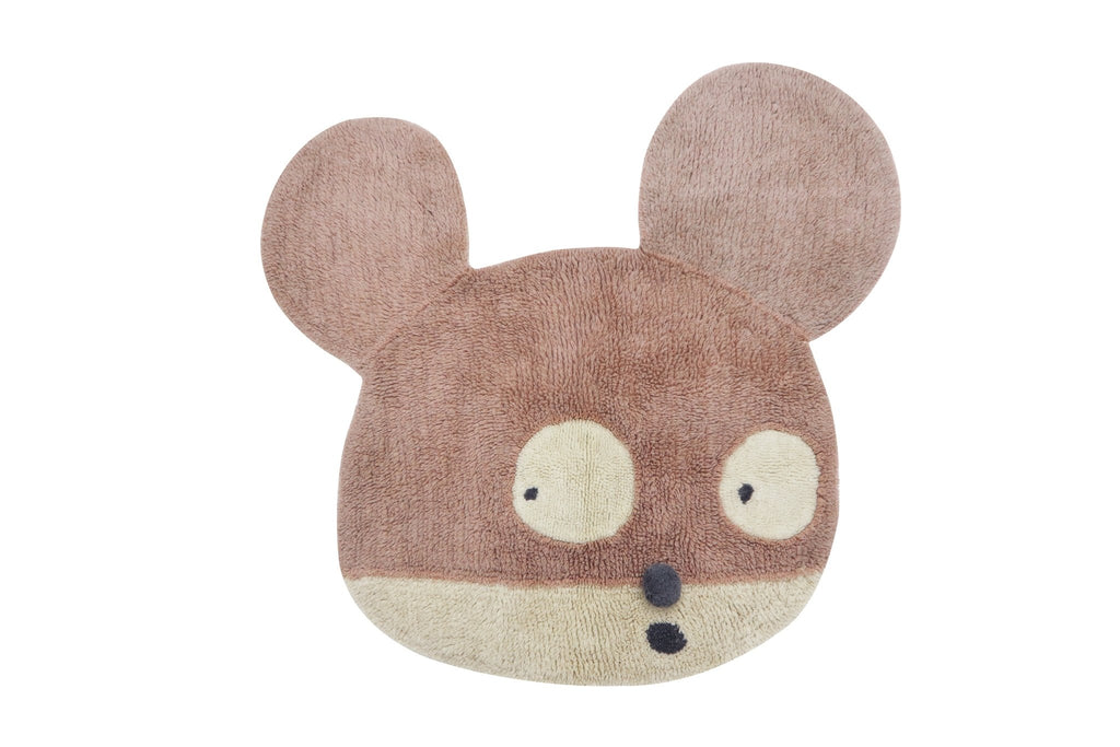 Edgar Plans x Lorena Canals Kinder Teppich Miss Mighty Mouse ca. L120xB120cm OEKO-TEX STANDARD 100 - Bitangel RENOVATE & FURNISH HOMES GmbH