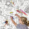 Eggnogg England Malbuch in Poster Format wahlweise Einhörner u. Feenprinzen, Strand, Tee Time ca. 1270mmx950mm strapazierfähigem, FSC-zertifiziertem Papier - Bitangel RENOVATE & FURNISH HOMES GmbH