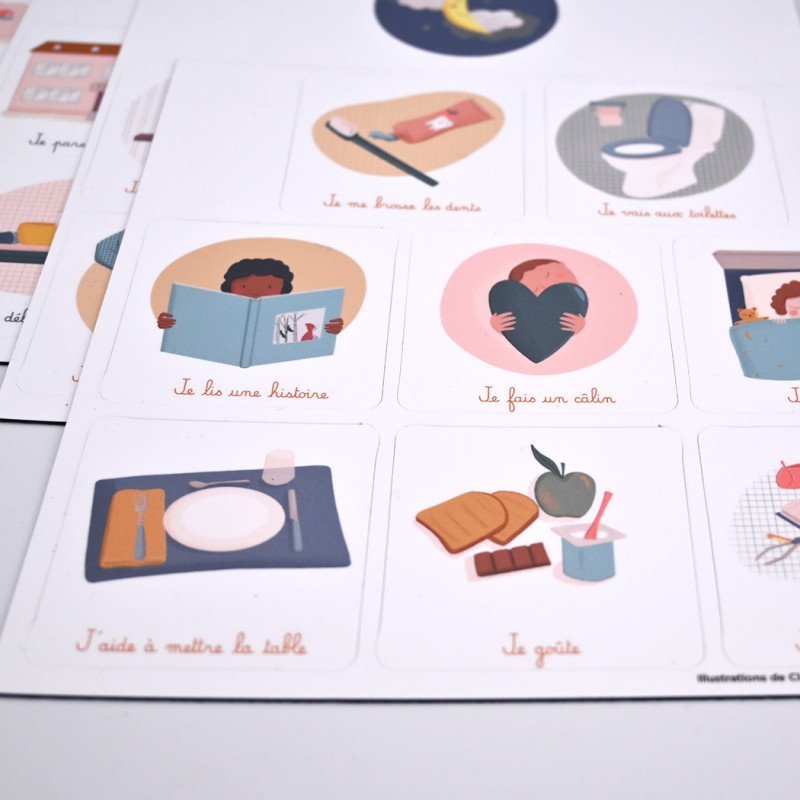 Ferflex Magnet-Set Morgen, Abend Rituale & Wochenmagnete auf französisch 36 Stück - Bitangel RENOVATE & FURNISH HOMES GmbH