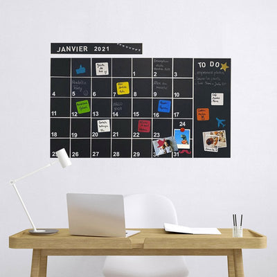 Ferflex Soft-Magnettafel Monatsplaner-Set ca. H67xB25cm mit 179 Magneten, Haftnotizen, Filzstift zum auf & abziehen an der Wand - Bitangel RENOVATE & FURNISH HOMES GmbH