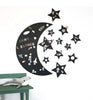 Ferflex Soft-Magnettafel Mond ca. B58xH82,9 cm mit 11 Sternen & 76 Magneten in Schwarz zum auf & abziehen an der Wand - Bitangel RENOVATE & FURNISH HOMES GmbH
