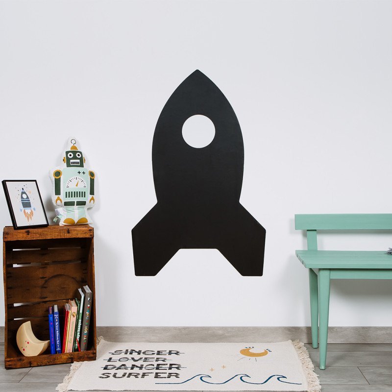 Ferflex Soft-Magnettafel Rakete in Schwarz ca.107,5x60 cm mit 77 Magneten auf & abziehen an der Wand - Bitangel RENOVATE & FURNISH HOMES GmbH