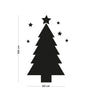 Ferflex Tannenbaum-Magnettafel ca. L95xB60cm in Schwarz mit 5 Magnetsternen & 19 Baumschmuck-Magneten aus Holz - Bitangel RENOVATE & FURNISH HOMES GmbH