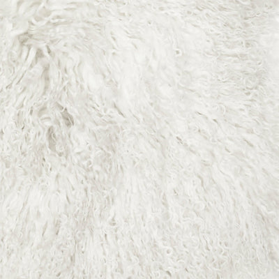 Flauschige Kissenhülle Shansi aus Tibet Echt-Fell, wahlweise weiss/ivory oder hellem beige ca. 40x40cm - Bitangel RENOVATE & FURNISH HOMES GmbH