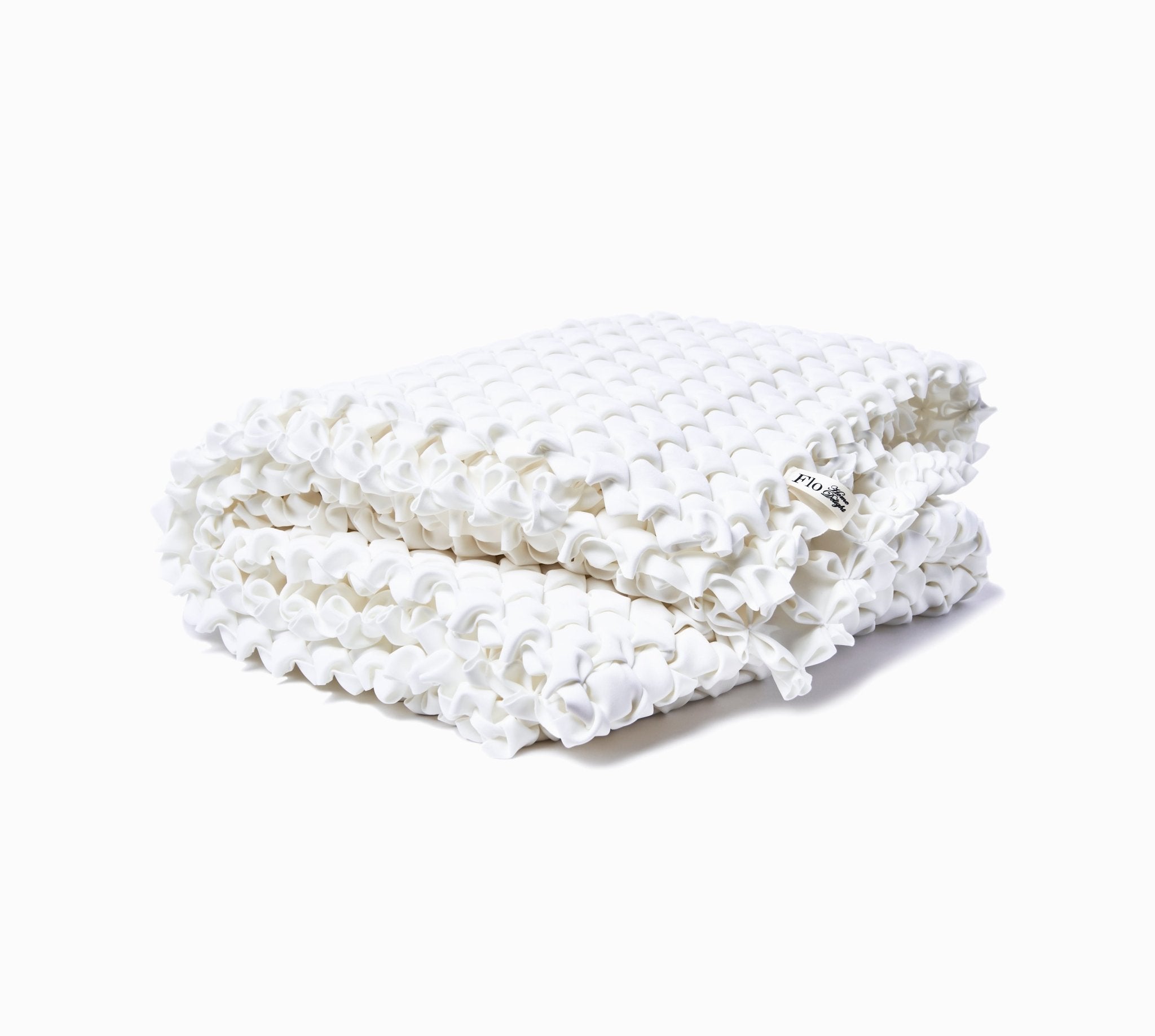 Flo Home Delight handgefertigte Decke aus Nepopren weiss/rosé 160x95x3cm - Bitangel RENOVATE & FURNISH HOMES GmbH