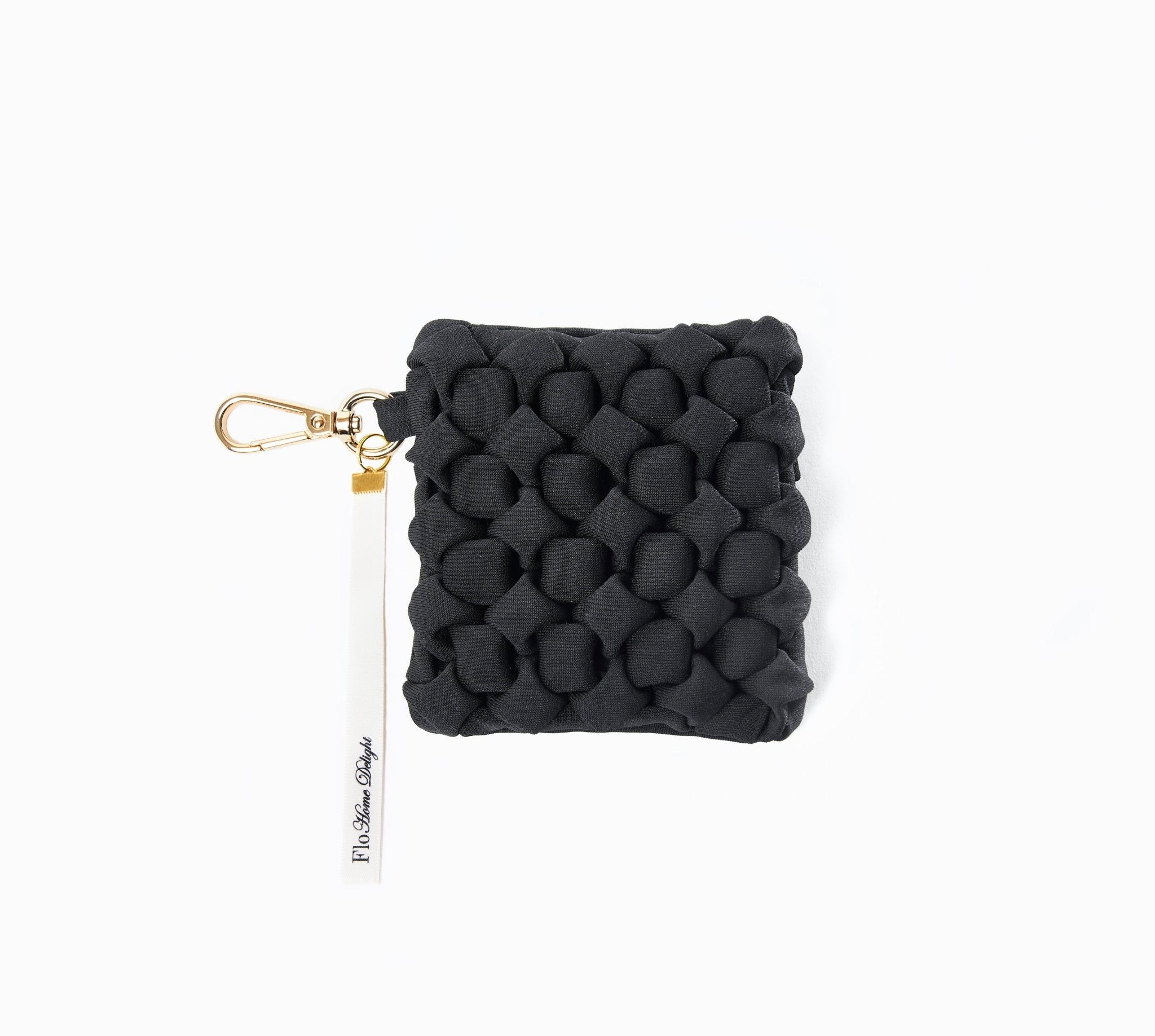 Flo Home Delight handgefertigter Neopren-Schlüsselanhänger schwarz ca. 10x10cm - Bitangel RENOVATE & FURNISH HOMES GmbH