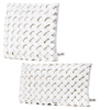 Flo Home Delight Neosmock-Kissen in Weiß/Rose’ aus Neopren, wahlweise in ca. 40x40x5cm oder 30x50x5cm - Bitangel RENOVATE & FURNISH HOMES GmbH