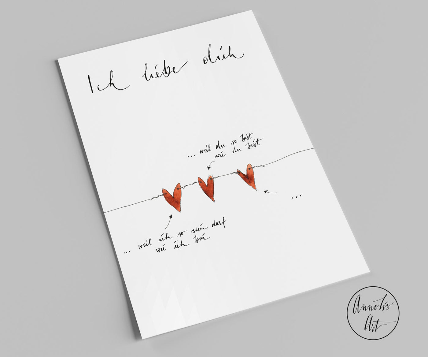 Geschenkkarte "Ich liebe dich weil..." - Bitangel RENOVATE & FURNISH HOMES GmbH