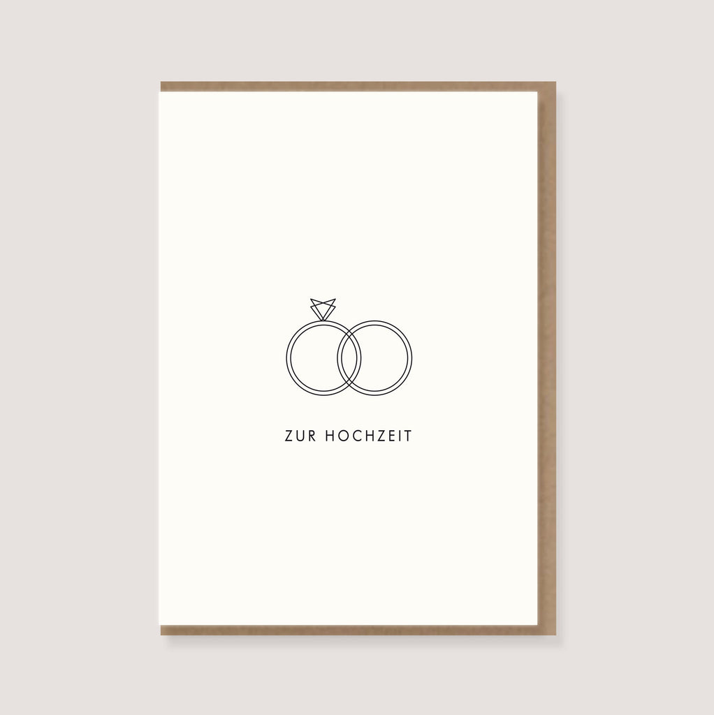Geschenkkarte mit Umschlag - "Ringe - Zur Hochzeit" - Bitangel RENOVATE & FURNISH HOMES GmbH