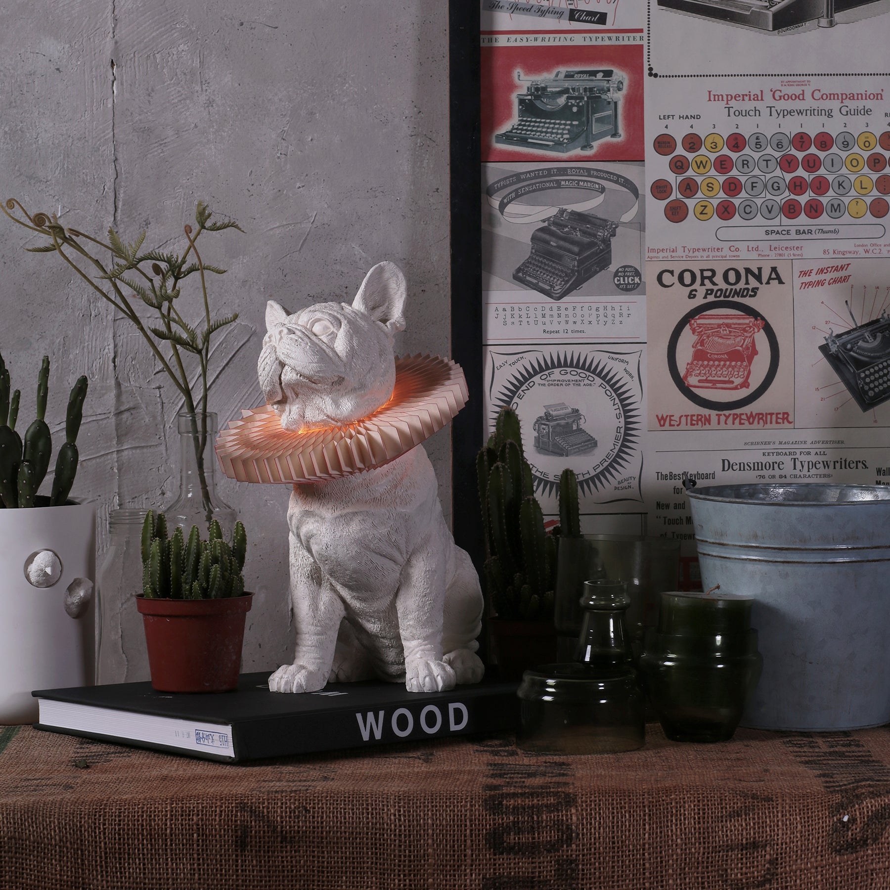 Haoshi Bulldog-LED-Leuchte ca. 17x27x31,5 cm - Bitangel RENOVATE & FURNISH HOMES GmbH