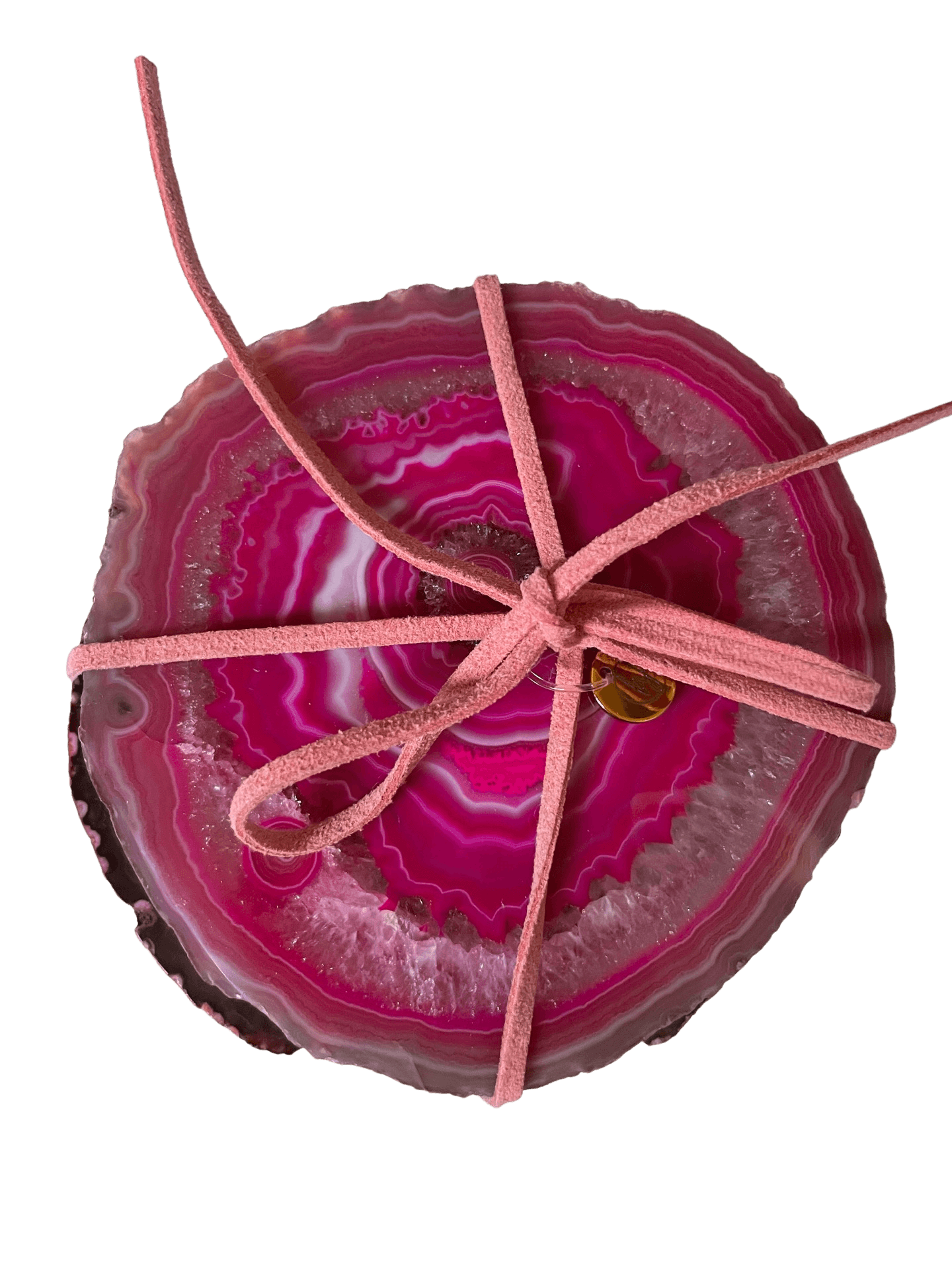 Home Jewels Untersetzer aus Achat je 4 Stück im Set, wahlweise in Brauntönen oder eingefärbt in Blau/Grün/Pink/Lila/Türkis, Durchmesser liegt zwischen ca. 8 & 11 cm - Bitangel RENOVATE & FURNISH HOMES GmbH