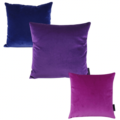 Home Junky Samtkissen/Velvet wahlweise in Royal Blue ca. L45xB45xH15cm oder Cold Purple ca. L60xB60xH15cm & Pink ca. L45xB45xH15cm inkl. Füllung - Bitangel RENOVATE & FURNISH HOMES GmbH