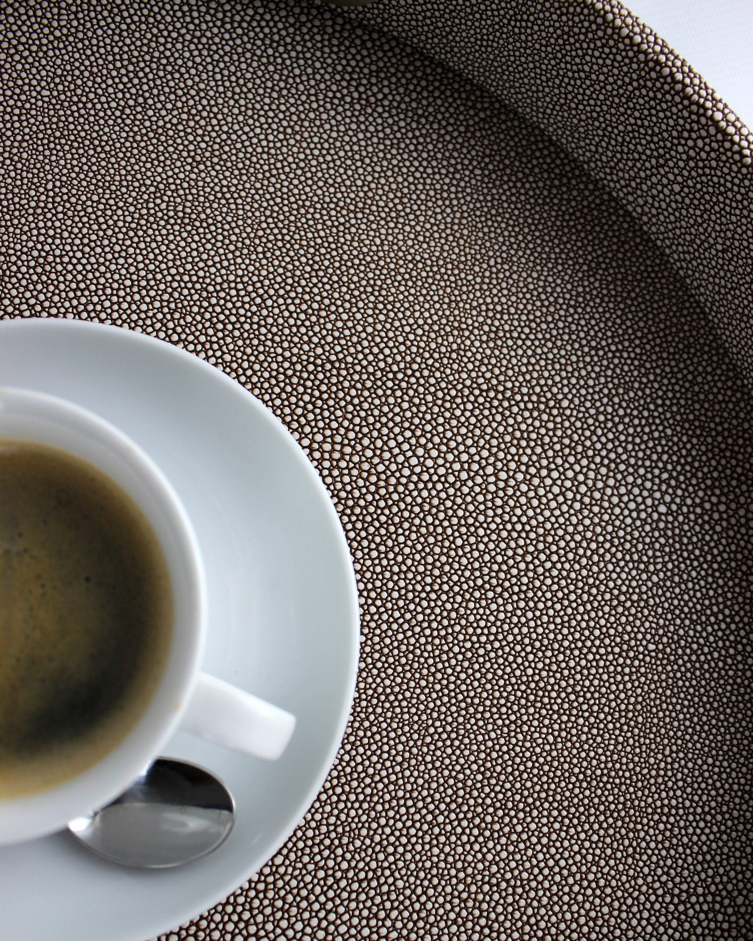 Signature Home Collection handgefertigtes Rochenleder Tablett mit Griffen, Bitangel RENOVATE & FURNISH HOMES GmbH