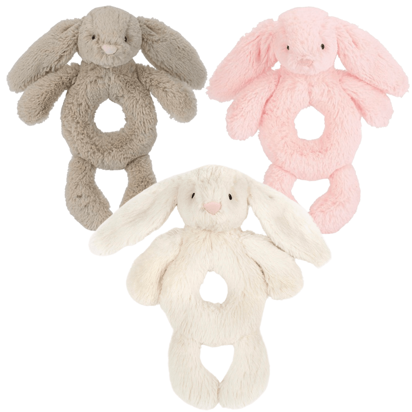 Jellycat London Bashfull Hase Rassel wahlweise in Beige, Rosa & Crem ca. 18x7cm - Bitangel RENOVATE & FURNISH HOMES GmbH