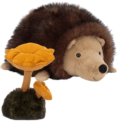 Jellycat London wahlweise Hamish Hedgehog/Igel ca. H21xW41cm oder Wild Natur Chanterelle Mushroom/Pilz ca. H16xW9cm - Bitangel RENOVATE & FURNISH HOMES GmbH