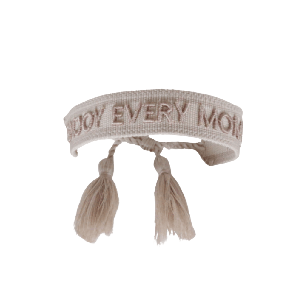 Josemma feinstes gewebtes Baumwoll-Armband wahlweise ,,Enjoy every Moment‘‘ 15,5-23,5cm Umfang 1,9cm Breite. - Bitangel RENOVATE & FURNISH HOMES GmbH