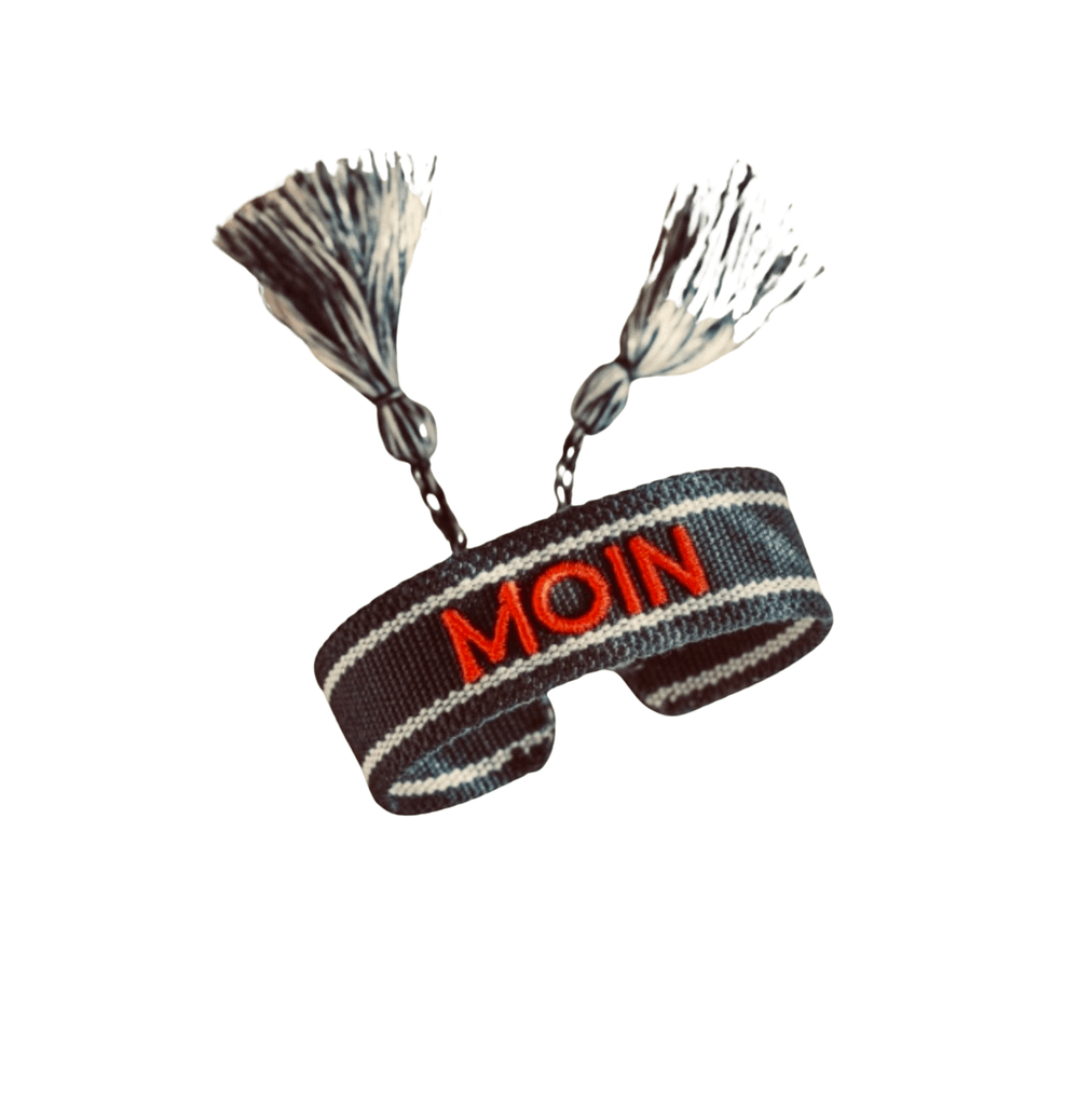 Josemma feinstes gewebtes Baumwoll-Armband wahlweise ,,MOIN‘‘ oder ‚,GOOD VIBES ONLY’‘ 15,5-23,5cm Umfang 1,9cm Breite. - Bitangel RENOVATE & FURNISH HOMES GmbH
