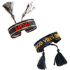 Josemma feinstes gewebtes Baumwoll-Armband wahlweise ,,MOIN‘‘ oder ‚,GOOD VIBES ONLY’‘ 15,5-23,5cm Umfang 1,9cm Breite. - Bitangel RENOVATE & FURNISH HOMES GmbH