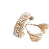 Josemma feinstes gewebtes Baumwoll-Armband wahlweise ,,NEVER GIVE UP‘‘ oder ‚,SOULMATE’‘ 15,5-23,5cm Umfang 1,9cm Breite. - Bitangel RENOVATE & FURNISH HOMES GmbH
