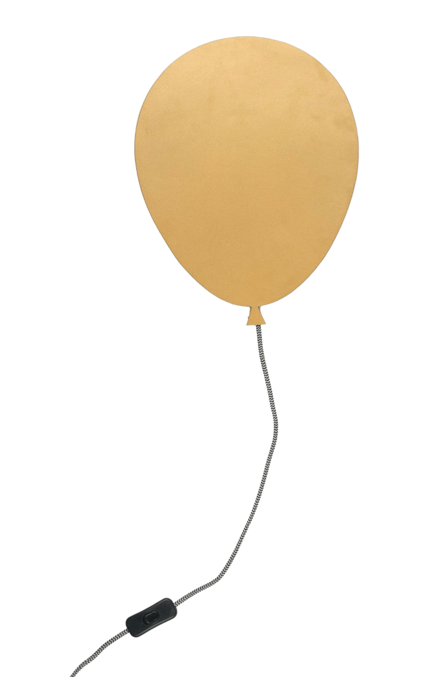 KidsDepot Barbo LED Wandleuchte in Goldfarben mit gestricktem Kabel wahlweise als Mond ca. L30xB2,50H35cm, Stern ca. L36xB2,50xH35cm oder Ballon ca. L27xB2,50xH35 cm - Bitangel RENOVATE & FURNISH HOMES GmbH