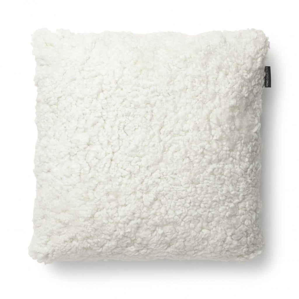 Kuschelweiches echt Schaffell-Kissenhülle gelocktem, off white ca. 45x45cm - Bitangel RENOVATE & FURNISH HOMES GmbH