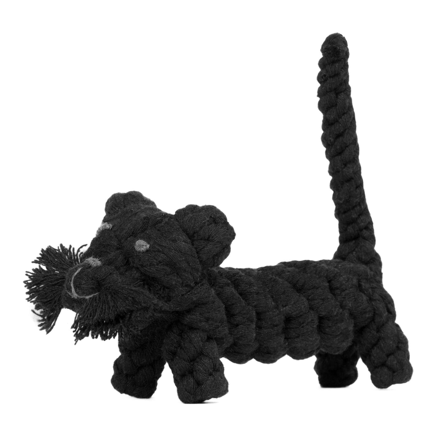 Laboni Hunde & Katzen Seilspielzeug Kater Casanova - schwarz 16x13x5 cm aus Baumwolle - Bitangel RENOVATE & FURNISH HOMES GmbH