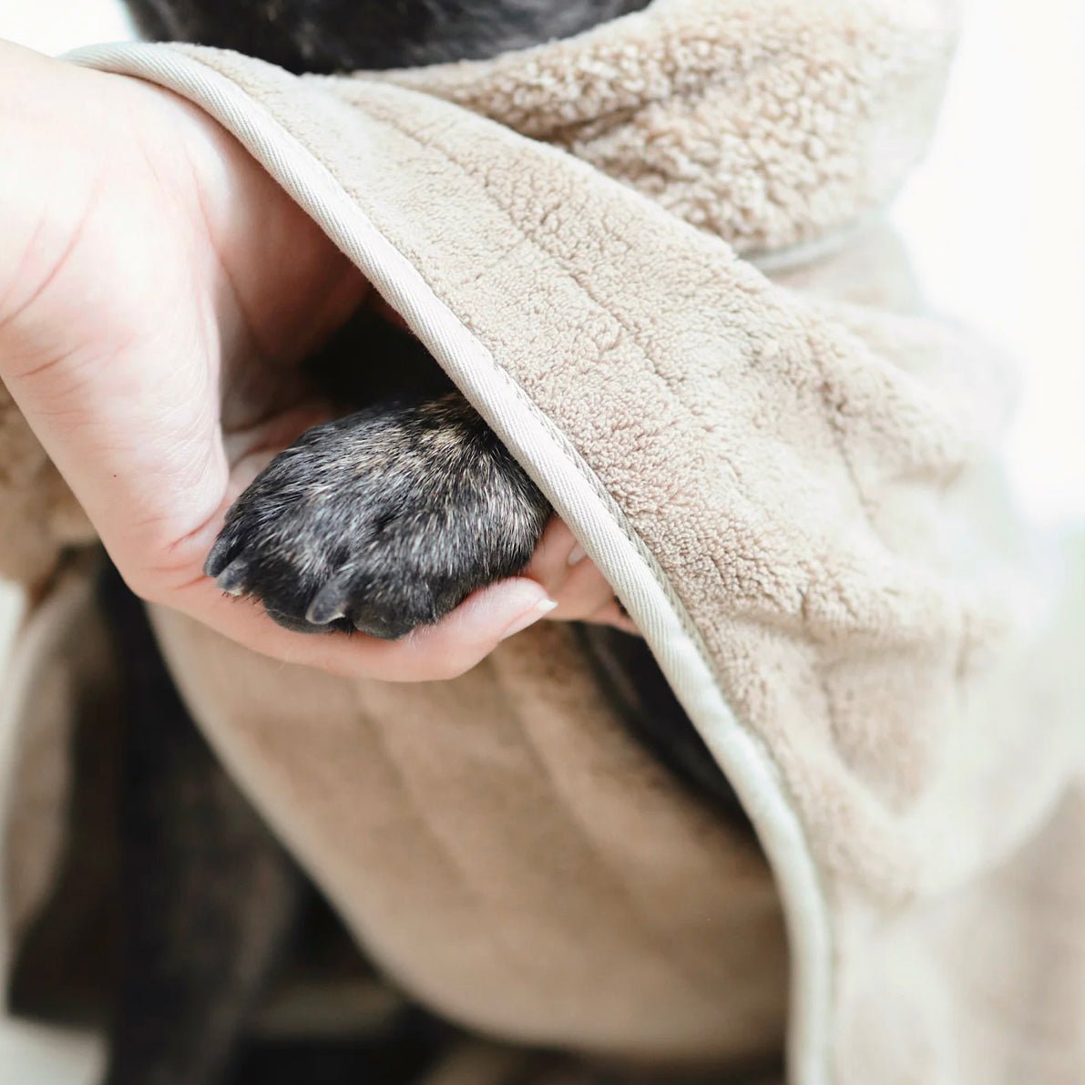 Lambwolf Collective Hunde-Fleecebademantel wahlweise in XS, S, M, L in - Bitangel RENOVATE & FURNISH HOMES GmbH