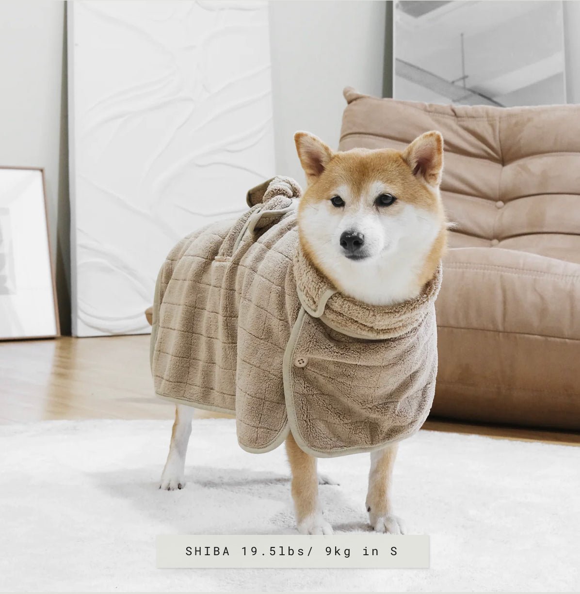 Lambwolf Collective Hunde-Fleecebademantel wahlweise in XS, S, M, L in - Bitangel RENOVATE & FURNISH HOMES GmbH