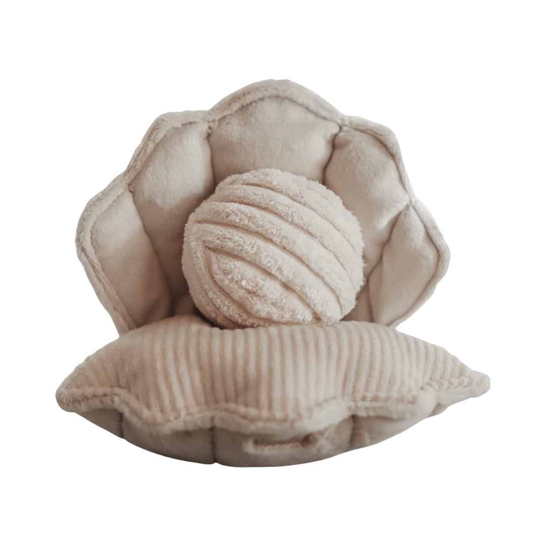 Lambwolf Collective POP Samt-Knister-Muschel mit Kord-Quietsch-Ball und Schnüffelspielzeug ca. 15x15x18cm - Bitangel RENOVATE & FURNISH HOMES GmbH