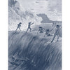 Leconte-Heritage Einzelne-Vlies-Tapete die große Welle für Surfer blau ca. 48x250cm - Bitangel RENOVATE & FURNISH HOMES GmbH