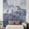 Leconte-Heritage Einzelne-Vlies-Tapete die große Welle für Surfer blau ca. 48x250cm - Bitangel RENOVATE & FURNISH HOMES GmbH