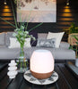 LEDR Akku-Tischleuchte aus Kiefernholz mit Lautsprecher outdoor Leuchte 22x22x23cm - Bitangel RENOVATE & FURNISH HOMES GmbH
