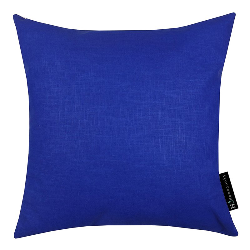 Leinen-Kissen wahlweise in kobaltblau, gelb, rot inkl. Füllung ca. L50xB50xH15cm inkl. Füllung - Bitangel RENOVATE & FURNISH HOMES GmbH