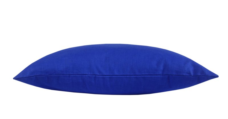 Leinen-Kissen wahlweise in kobaltblau, gelb, rot inkl. Füllung ca. L50xB50xH15cm inkl. Füllung - Bitangel RENOVATE & FURNISH HOMES GmbH