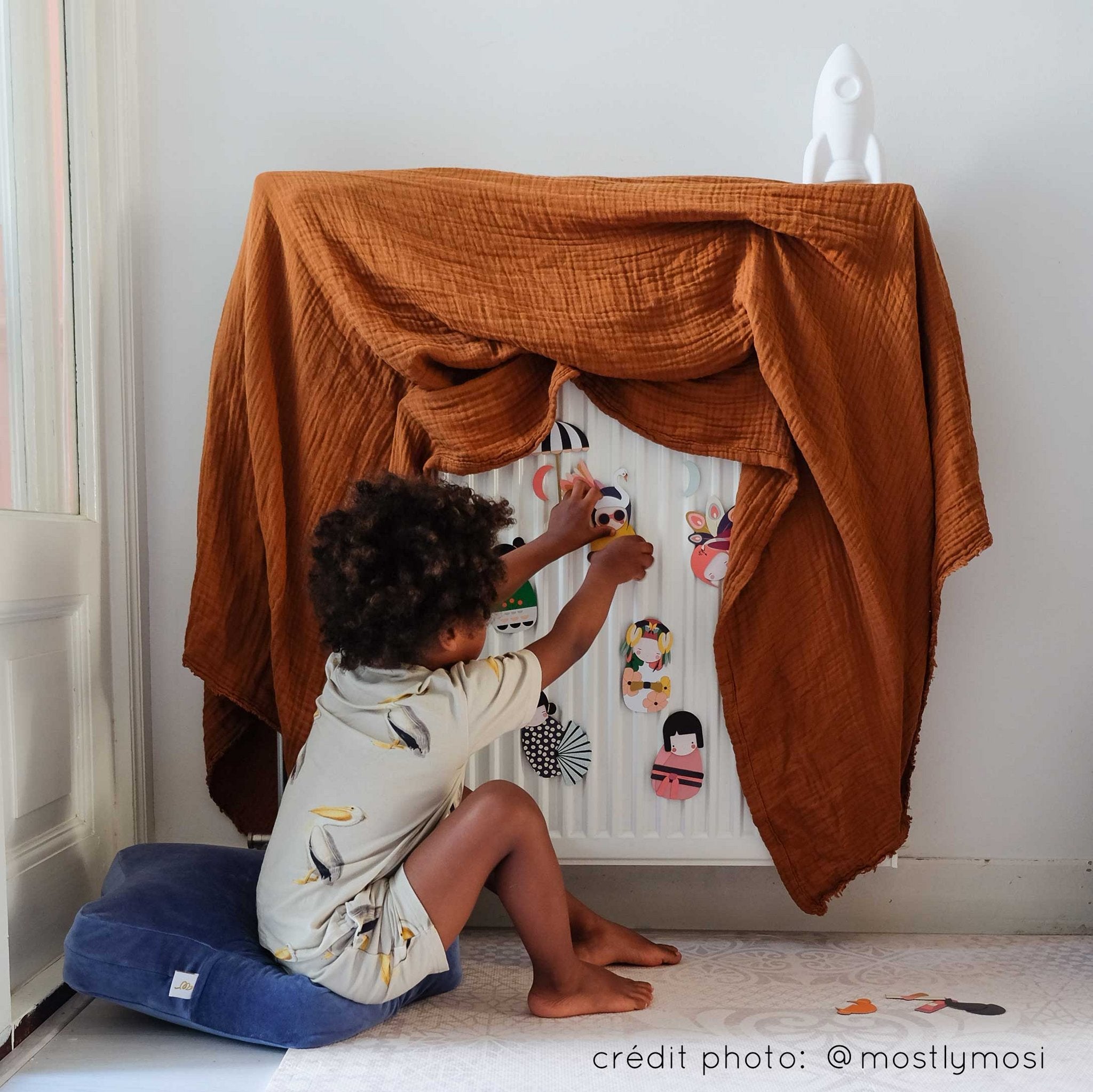 Ma Cabane à Rêves 30 Magnete La Fabrikapoupées Puppen, Asien mit einem Tierkopfschmuck, Vögel - Bitangel RENOVATE & FURNISH HOMES GmbH