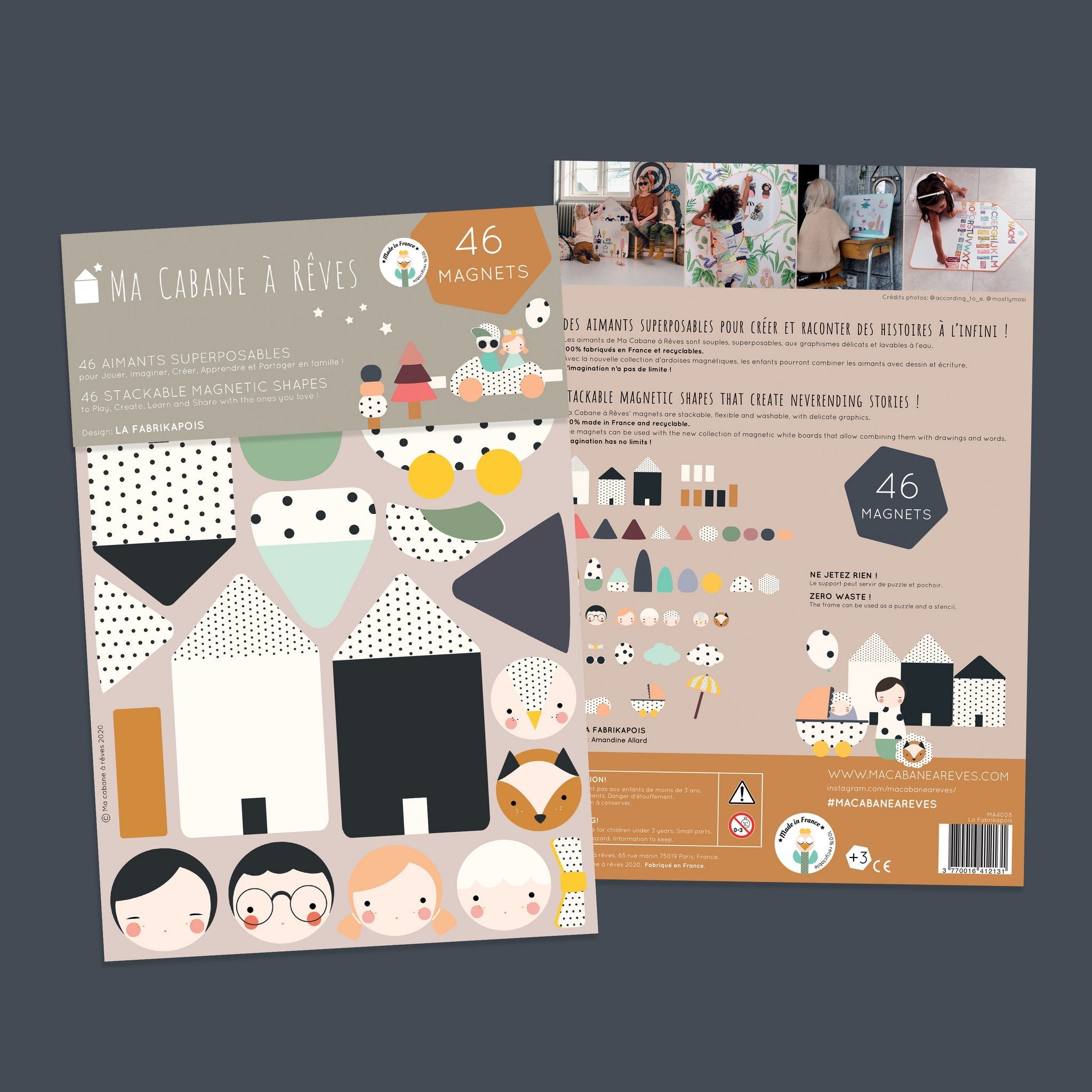 Ma Cabane à Rêves 46 Magnete La Fabrikapois Familien-Magnetset - Bitangel RENOVATE & FURNISH HOMES GmbH